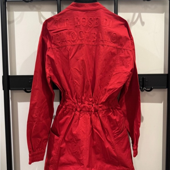 GUCCI - NWOT red twill jumpsuit / romper - size Small - Picture 2 of 7